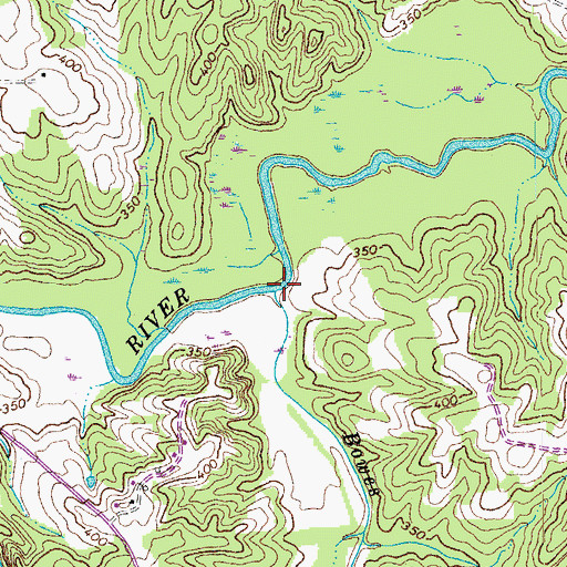 Topographic Map of Bowes Branch, NC