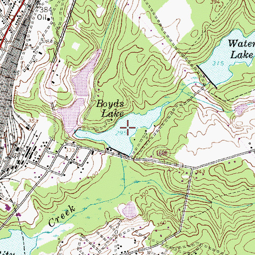 Topographic Map of Boyds Lake, NC