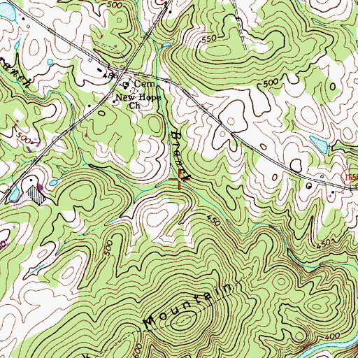 Topographic Map of Brandon Branch, NC