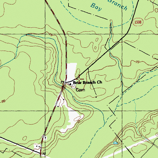 Topographic Map of Briar Branch Church, NC
