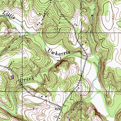 Topographic Map of Brier Creek, NC