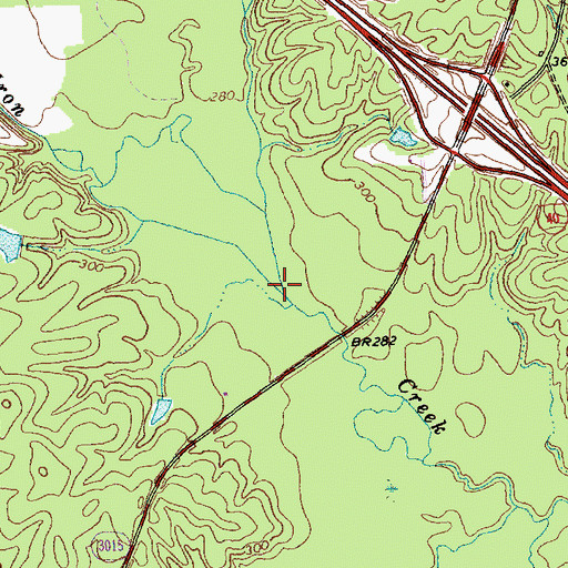 Topographic Map of Brier Creek, NC