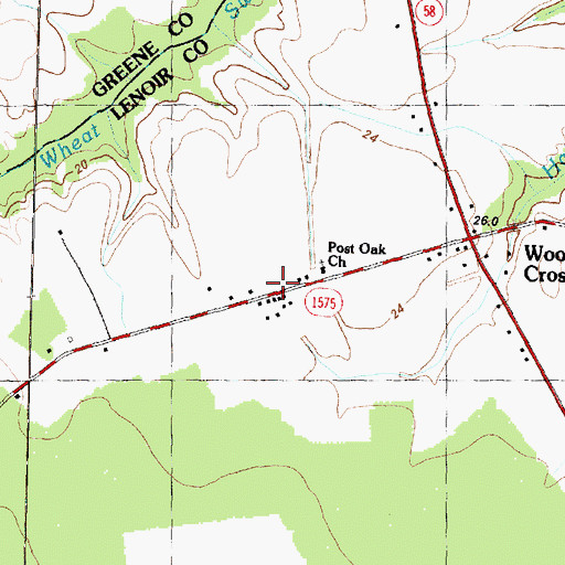 Topographic Map of Bright School, NC