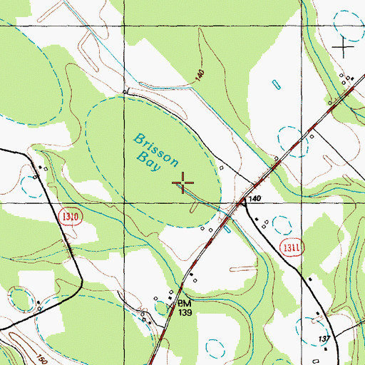 Topographic Map of Brisson Bay, NC