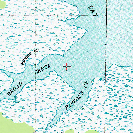Topographic Map of Broad Creek, NC