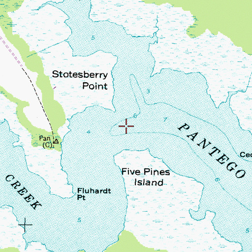 Topographic Map of Broad Creek, NC