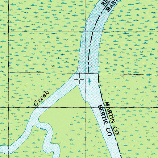 Topographic Map of Broad Creek, NC