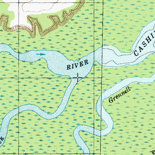 Topographic Map of Broad Creek, NC