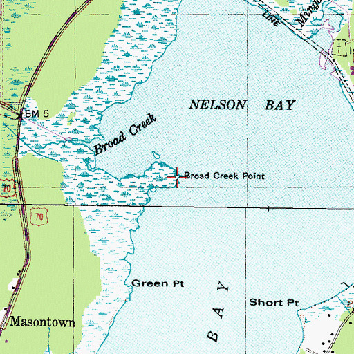 Topographic Map of Broad Creek Point, NC