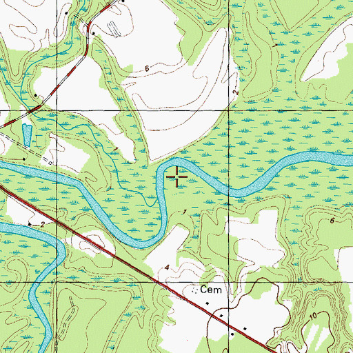 Topographic Map of Brooks Creek, NC