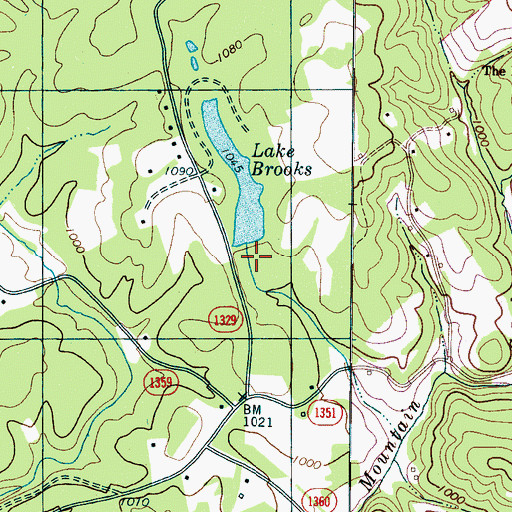 Topographic Map of Lake Brooks, NC