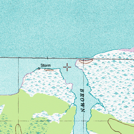 Topographic Map of Brown Creek, NC