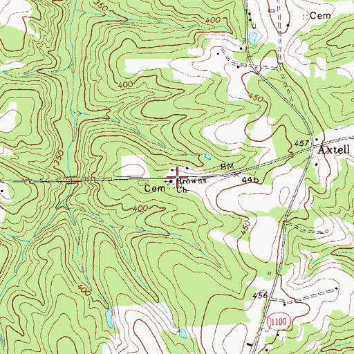Topographic Map of Browns Church, NC