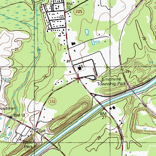 Topographic Map of Brunswick County Home, NC