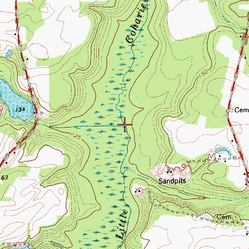 Topographic Map of Bryant Swamp, NC