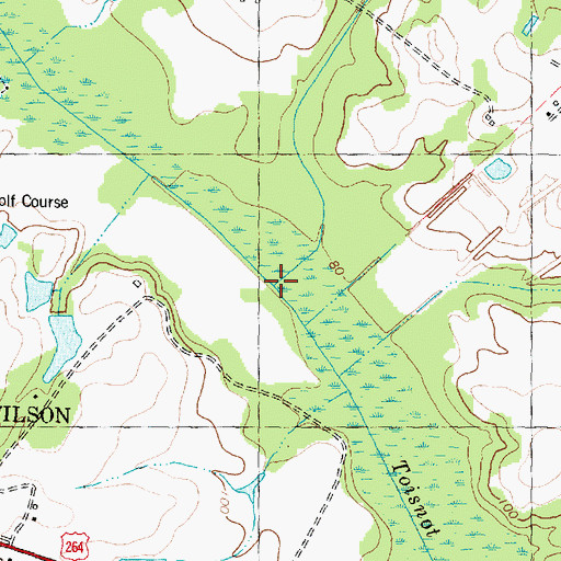 Topographic Map of Buck Branch, NC
