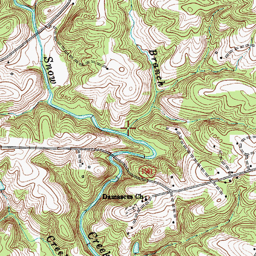 Topographic Map of Buck Branch, NC