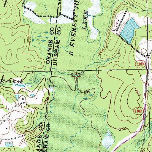 Topographic Map of Buck Branch, NC