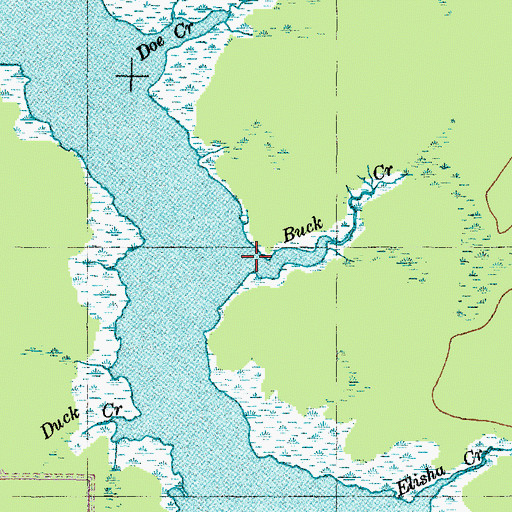 Topographic Map of Buck Creek, NC