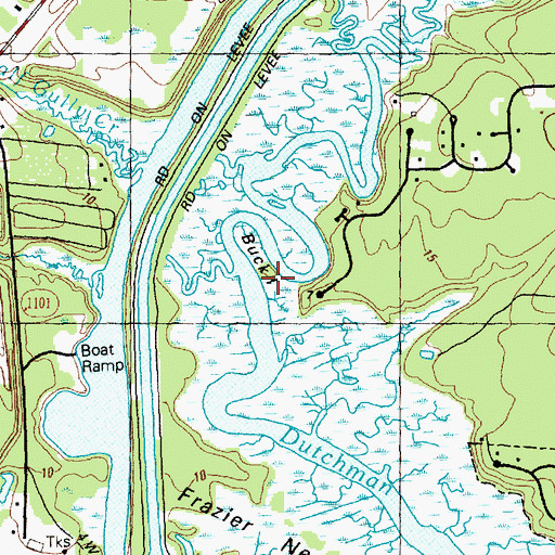 Topographic Map of Buck Island, NC