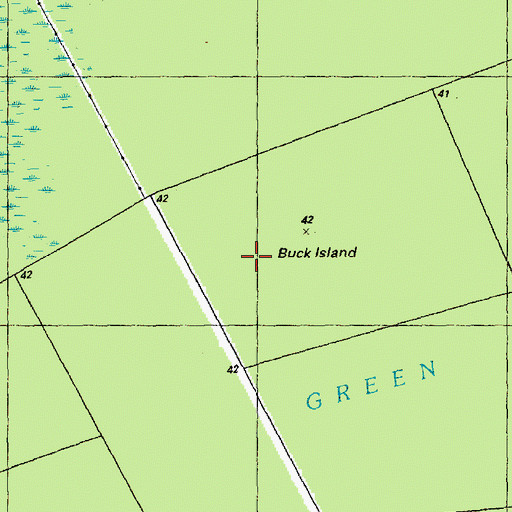 Topographic Map of Buck Island, NC