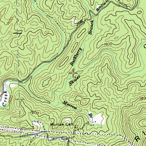 Topographic Map of Buckberry Branch, NC