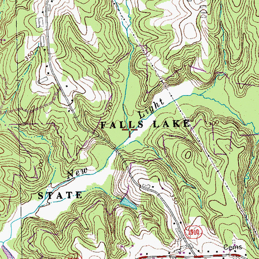 Topographic Map of Buckhorn Creek, NC