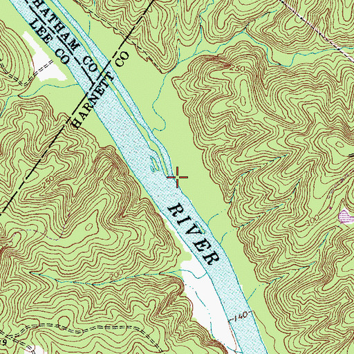 Topographic Map of Buckhorn Creek, NC