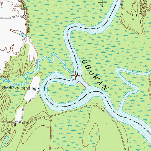 Topographic Map of Buckhorn Creek, NC