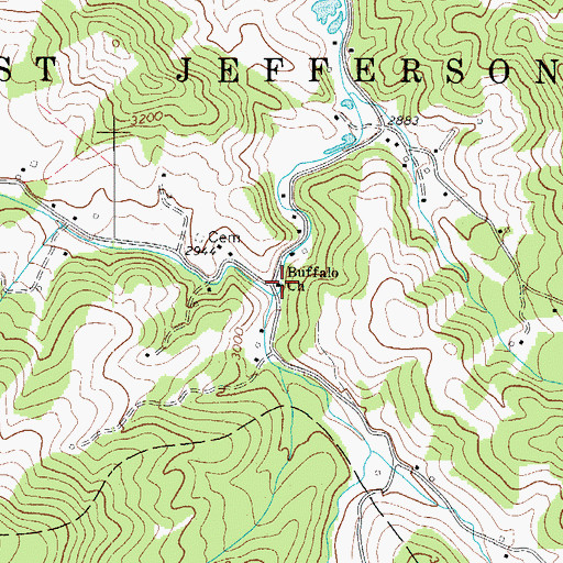 Topographic Map of Buffalo Church, NC