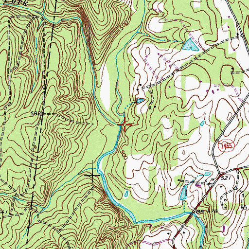 Topographic Map of Buffalo Creek, NC