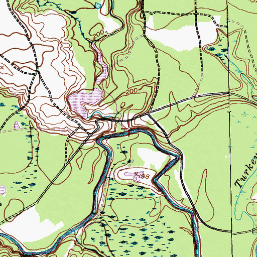 Topographic Map of Buffalo Creek, NC