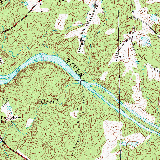 Topographic Map of Buffalo Creek, NC