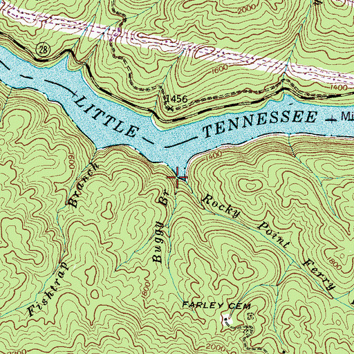 Topographic Map of Buggy Branch, NC