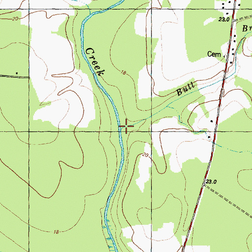 Topographic Map of Bull Branch, NC