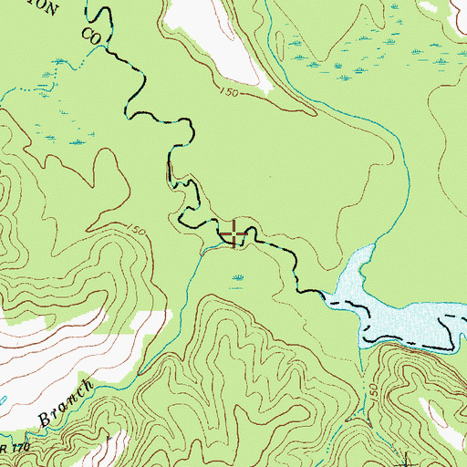 Topographic Map of Bull Branch, NC