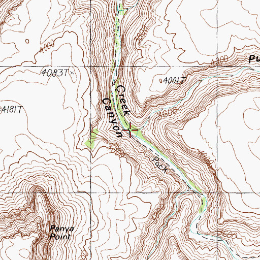 Topographic Map of Putesoy Canyon, AZ