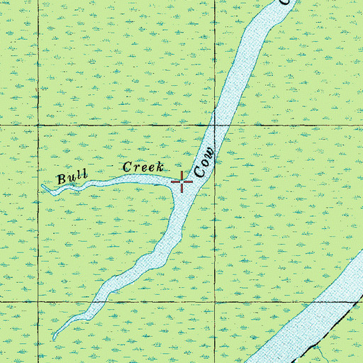 Topographic Map of Bull Creek, NC