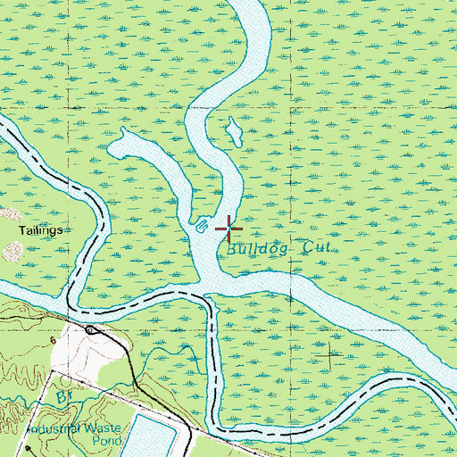 Topographic Map of Bulldog Cut, NC