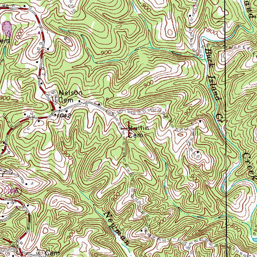 Topographic Map of Bullin Cemetery, NC