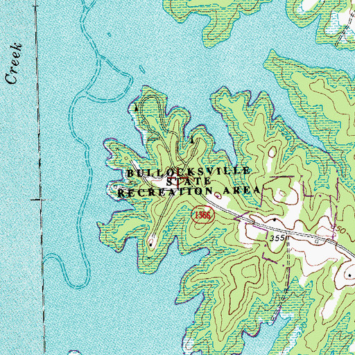 Topographic Map of Bullocks Park, NC
