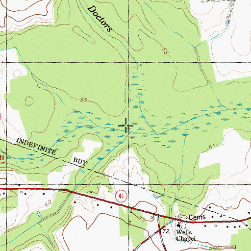 Topographic Map of Bulltail Creek, NC