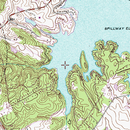 Topographic Map of Bunny Creek, NC