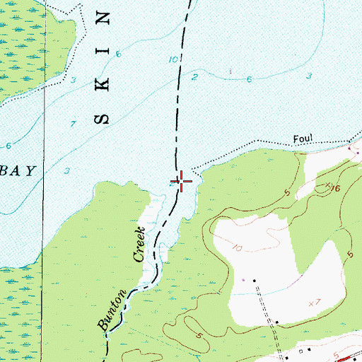 Topographic Map of Bunton Creek, NC