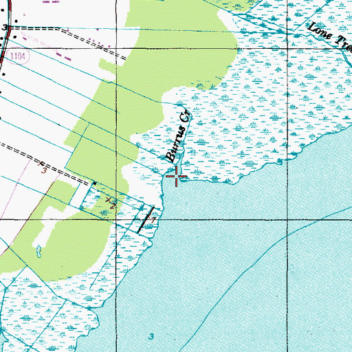 Topographic Map of Burrus Creek, NC