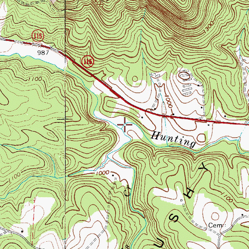 Topographic Map of Bussels Creek, NC