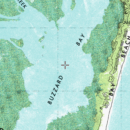 Topographic Map of Buzzard Bay, NC