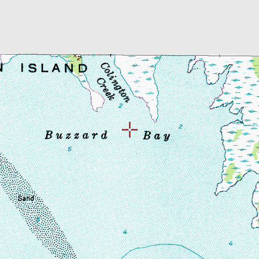 Topographic Map of Buzzard Bay, NC