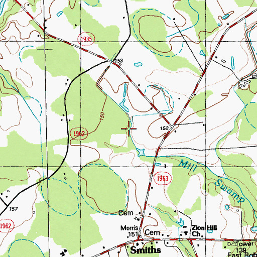 Topographic Map of Buzzard Bay, NC