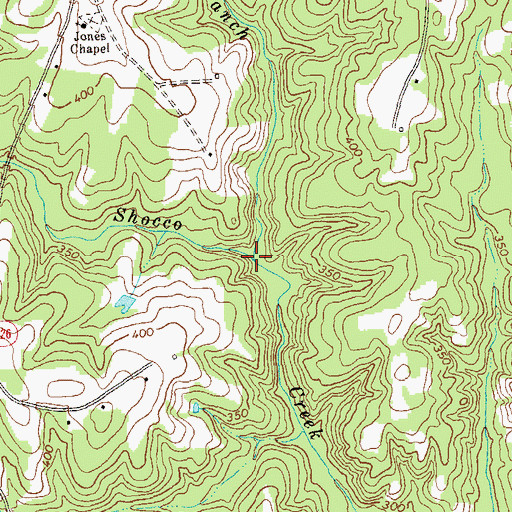 Topographic Map of Buzzard Branch, NC
